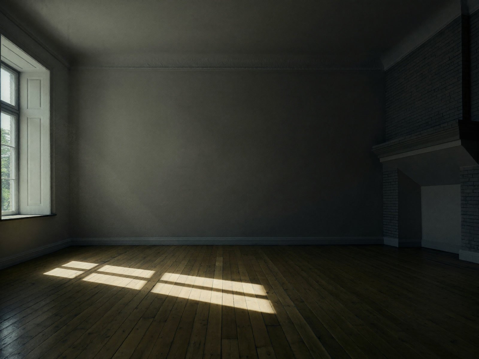 Sanierter Altbau in Prenzlauer Berg, Dielenboden und hohe Wände im Tageslicht